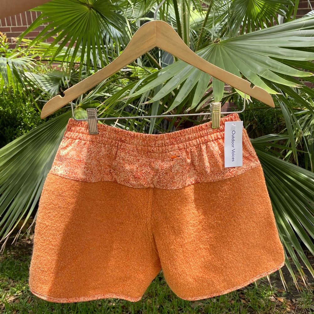 Outdoor Voices papaya rectrek megafleece shorts - Picture 2 of 4